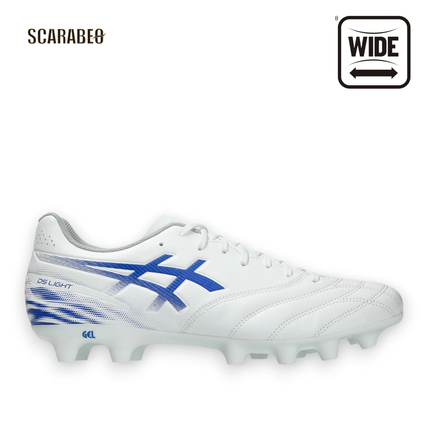 アシックス asics DS LIGHT CLUB ワイド サッカースパイク メンズ ホワイト アシックスブルー ディーエスライト クラブ1103a128-100