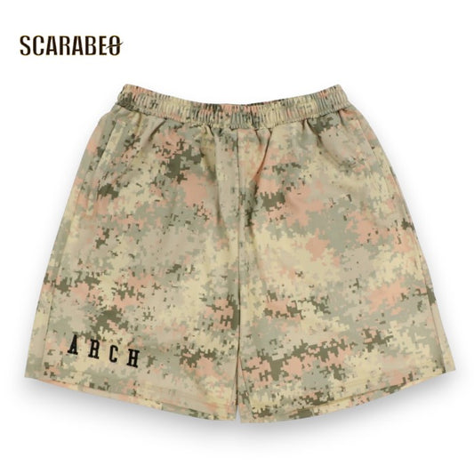 Arch アーチ overlap camo shorts B124 バスケットボール ハーフパンツ メンズ レディース ユニセックス カモ柄 b124-105