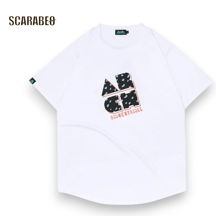 Arch アーチ block storm tee DRY ホワイト バスケットボール Tシャツ t123-153