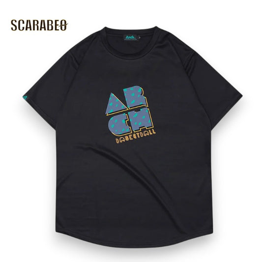 Arch アーチ block storm tee DRY ブラック バスケットボール Tシャツ t123-154