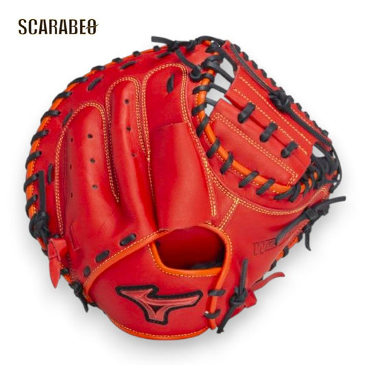 ミズノ MIZUNO WILLDRIVE RED 軟式 キャッチャーミット 右投げ 捕手用 7009 ラディッシュ×ブラック ウィルドライブ 1ajcr32810-7009