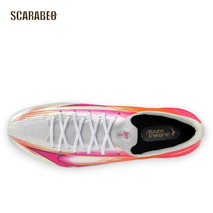 ミズノ アルファIII JAPAN 64 ホワイト×ピンク サッカースパイク 固定式 日本製 2E ノーマル 軽量 195g BLAZING FLAIR PACK P1GA266064