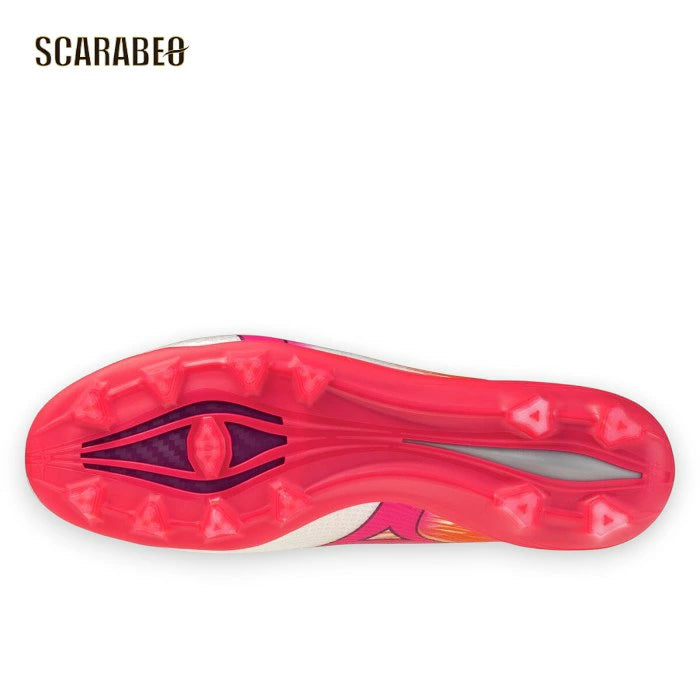 ミズノ アルファIII JAPAN 64 ホワイト×ピンク サッカースパイク 固定式 日本製 2E ノーマル 軽量 195g BLAZING FLAIR PACK P1GA266064