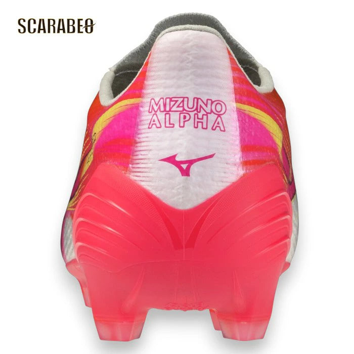 ミズノ アルファIII JAPAN 64 ホワイト×ピンク サッカースパイク 固定式 日本製 2E ノーマル 軽量 195g BLAZING FLAIR PACK P1GA266064