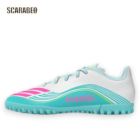 adidas アディダス F50 MESSI CLUB TF J JQ0949 ジュニア サッカー トレーニングシューズ ターフ用 メッシ 人工芝 ホワイト ルシッドピンク jq0949