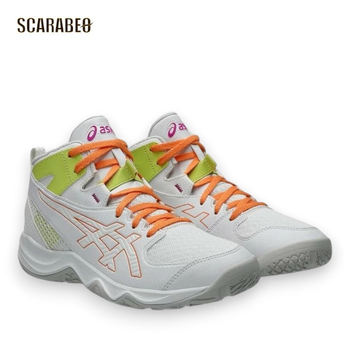 asics アシックス DUNKSHOT MB 10 ジュニア バスケットシューズ ダンクショット キッズ ミニバス WH/S PEACH 1064a019-103
