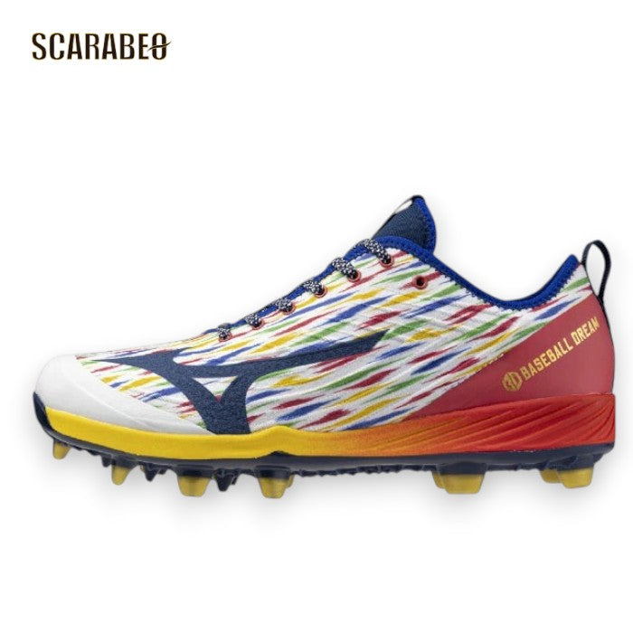 【P加工不可】ミズノ MIZUNO 野球 ポイントスパイク クッションレボプロ TPU CR 限定カラー 01 ホワイト×ネイビー 2E 11gp263001