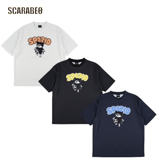 Spazio スパッツィオ PIPPOリフティング オーバーサイズプラTシャツ 26SS GE-1171 サッカー プラクティスシャツ 半袖 接触冷感 吸水速乾 UVケア フットサル トレーニングウェア メンズ ge1171