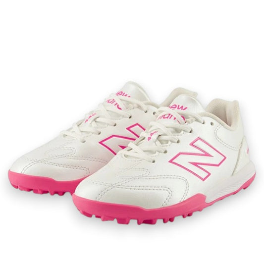 New Balance ニューバランス 442 TEAM JNR TF V3 ジュニア トレーニングシューズ ホワイト/ピンク Y43T58XW ターフ サッカー フットサル y43t58xw
