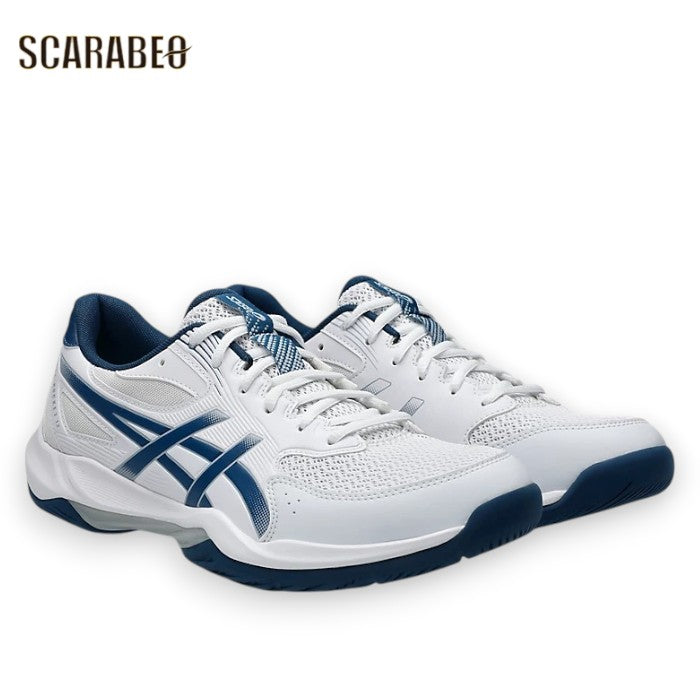 ASICS アシックス GEL-ROCKET 12 バレーボールシューズ 1073A080-100 ホワイト×マコブルー メンズ レディース 1073a080-100