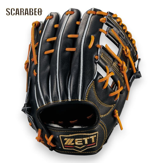 ゼット ZETT プロステイタス プレミアム 硬式グラブ 内野手用 源田モデル 236型 サイズ4 二塁手 遊撃手 右投げ 日本製 限定 ブラック×オークブラウン 高校野球対応 bprogp656-1936