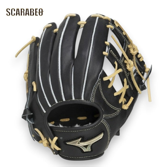 ミズノ 少年軟式 グローブ 内野手用 グローバルエリート ゴールデンエイジ GA9 右投げ ブラック×ブロンド 野球 子供用 グラブ 1ajgb34003-0980