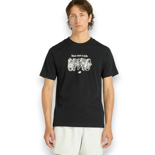 ニューバランス 半袖Tシャツ メンズ コットン ロゴT ライフスタイル カジュアル 綿100％ ブラック スタンダードフィット NB 2026春夏 mt61778s-bk