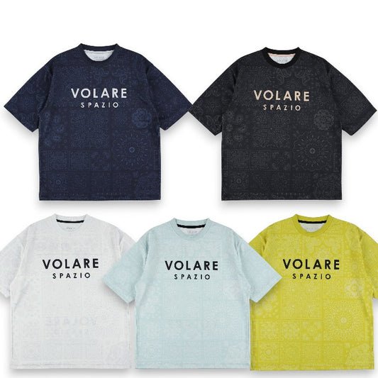 スパッツィオ バレーボール 半袖Tシャツ メンズ レディース ペイズリー オーバーサイズ 接触冷感 吸汗速乾 UVカット プラクティスシャツ Volare vs0014 2026SS