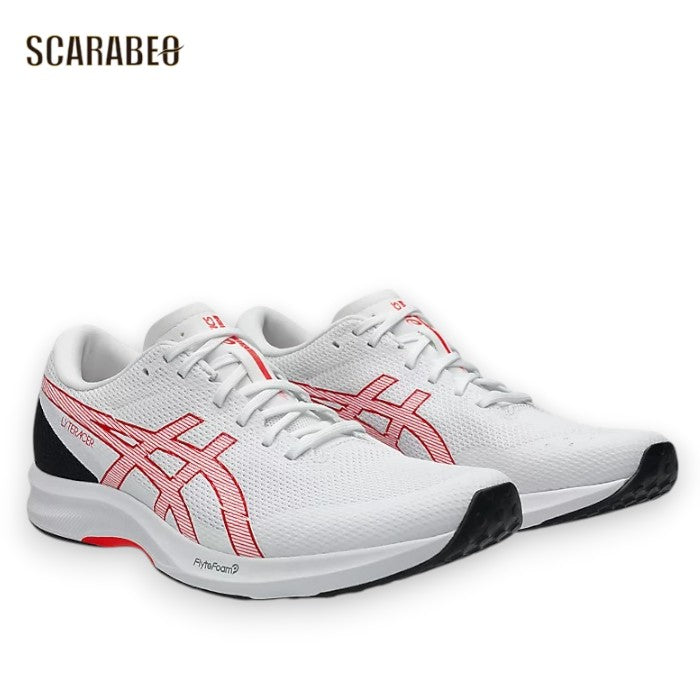 アシックス LYTERACER 6 ライトレーサー6 メンズ ランニングシューズ トレーニングシューズ 軽量 部活 asics White Flash Red 標準幅 1011b971-102