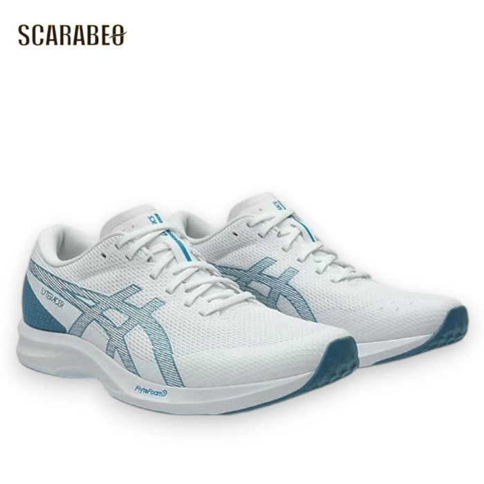 アシックス LYTERACER 6 レディース ランニングシューズ 1012B764-102 軽量 トレーニングシューズ 部活 asics White Saba Blue 1012b764-102