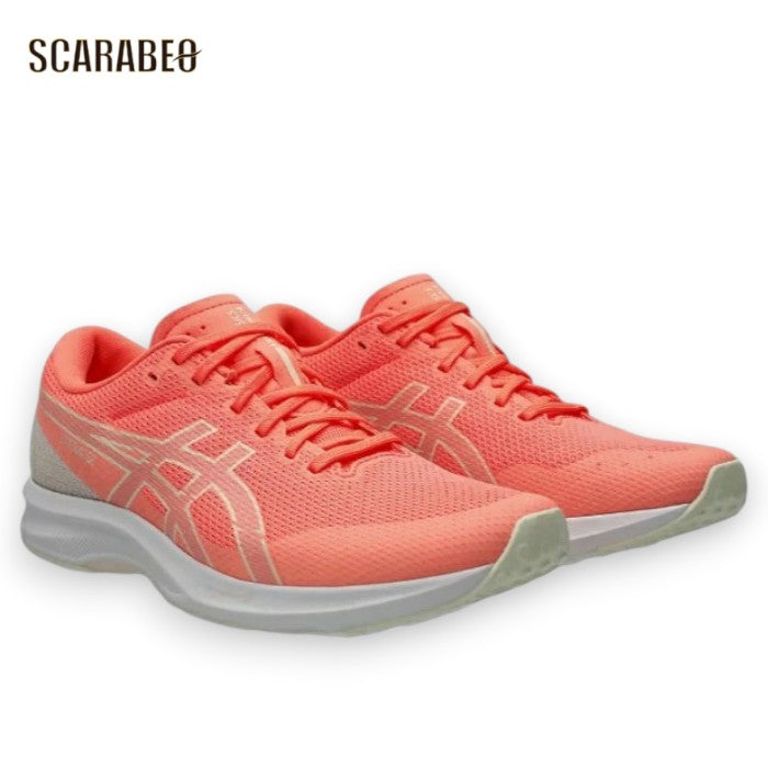 アシックス LYTERACER 6 レディース ランニングシューズ ライトレーサー6 軽量 トレーニングシューズ 部活 asics SUN CORAL IVORY 標準幅 1012b764-702