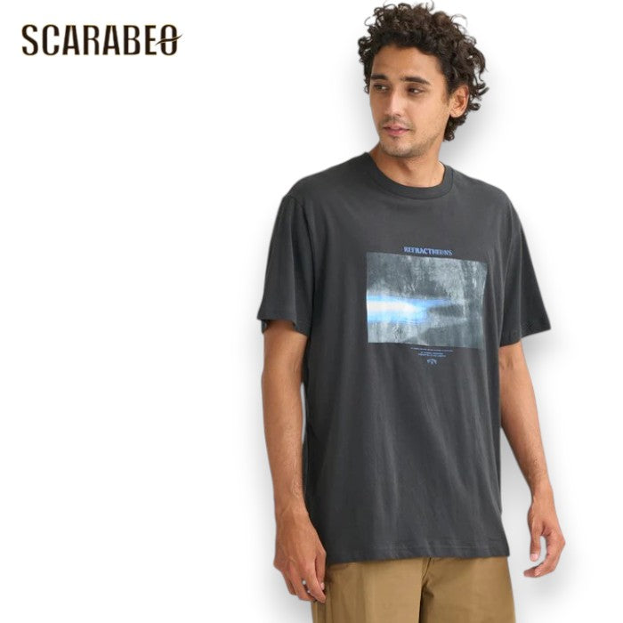BILLABONG ビラボン メンズ 半袖Tシャツ NIGHT SURF PREMIUM S BILLABONG GALLERY REFRACTIONS ラッセル・スペンサー フォトT サーフT 綿100％ BVI 2026春夏モデル bg011258