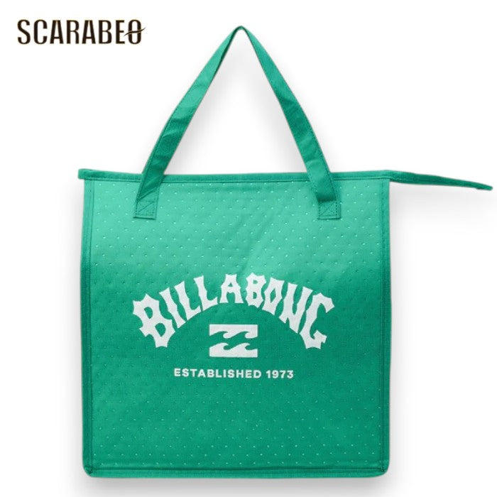 BILLABONG ビラボン メンズ クーラートートバッグ 保冷バッグ エコバッグ 不織布 折りたたみ 大容量 ロゴトート アーチロゴ bf011946