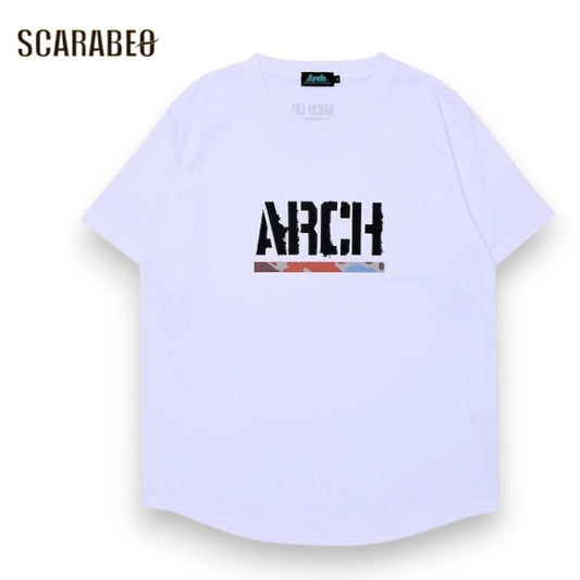 Arch アーチ バスケ Tシャツ 半袖 DRY duck camo tee ホワイト 吸汗速乾 カモ柄 バスケットボール トレーニングウェア メンズ レディース t126-101