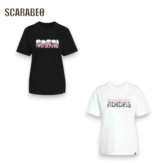 アディダス Tシャツ メンズ レディース 半袖 ソフト サイド FLOWER グラフィックTシャツ DJ631 綿100% カジュアル adidas dj631