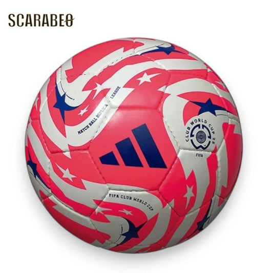 アディダス adidas サッカーボール 4号球 ムンディアル・デ・クルーベス FIFA 25 リーグ ADF414R レッド 小学生用 JFA検定球 手縫い adf414r