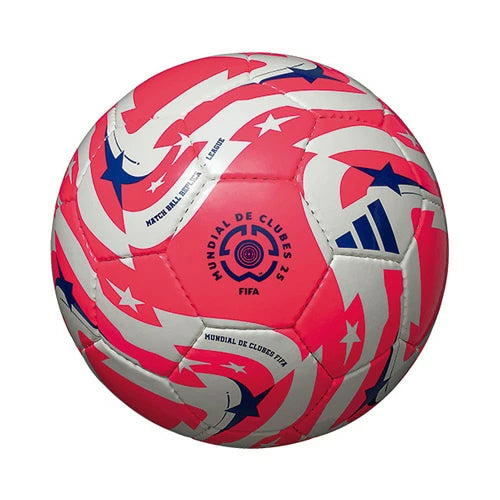 アディダス adidas サッカーボール 4号球 ムンディアル・デ・クルーベス FIFA 25 リーグ ADF414R レッド 小学生用 JFA検定球 手縫い adf414r