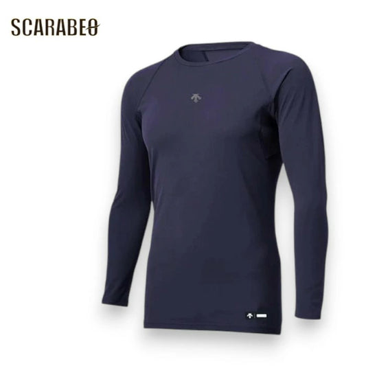 デサント 野球 アンダーシャツ 長袖 丸首 ネイビー ストレッチ 吸汗速乾 インナー ウェア DESCENTE ベースボール アンダー db5sud20m
