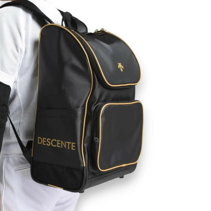 デサント 野球 バックパック リュック 防水 はっ水 大容量 ベースボール バッグ DESCENTE ブラック ネイビー ブルー ゴールド db4fbp00u