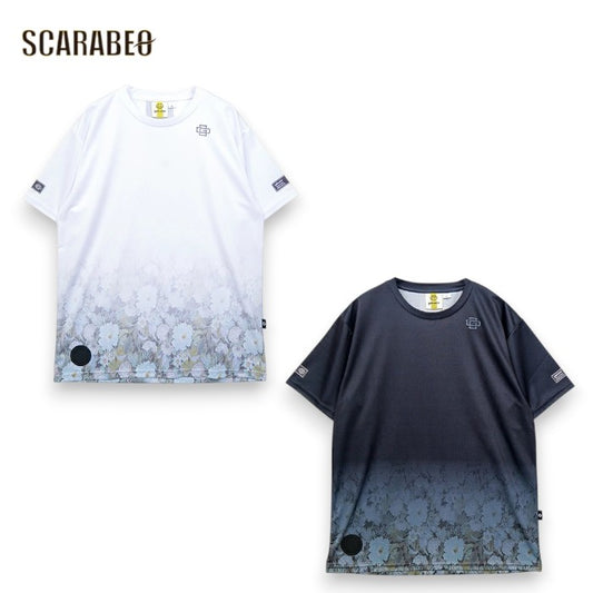 goleador ゴレアドール 昇華プリント ゴブラン花柄 グラデーション プラクティスTシャツ メンズ サッカー フットサル 半袖 トレーニングウェア 吸汗速乾 gd-221