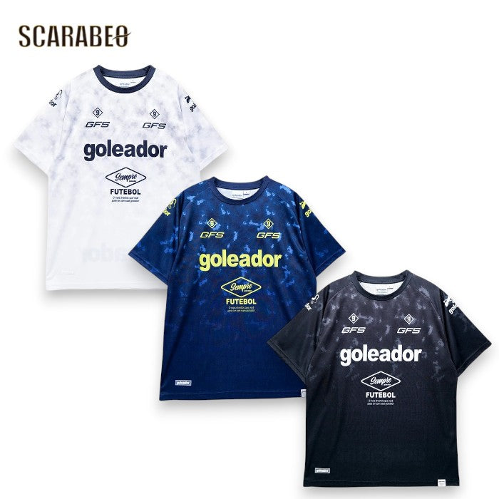 goleador ゴレアドール フォッグ柄 プラクティスシャツ  メンズ ジュニア サッカー フットサル 半袖 トレーニングウェア グラデーション 吸汗速乾 2026SS g-2680