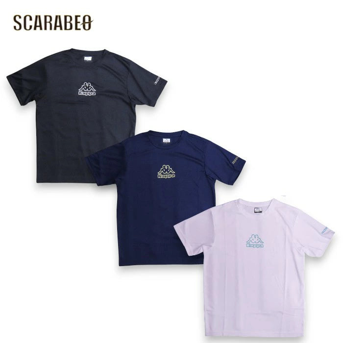 Kappa カッパ 半袖シャツ メンズ レディース スポーツシャツ トレーニングウェア 吸汗速乾 ブラック ネイビー ホワイト 216926