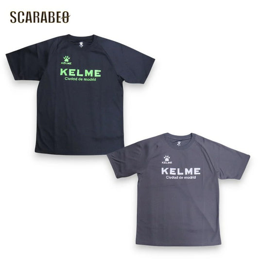 KELME ケルメ プラクティスTシャツ 半袖 メンズ レディース サッカー フットサル トレーニングウェア 吸汗速乾 ブラック グレー kz2510s