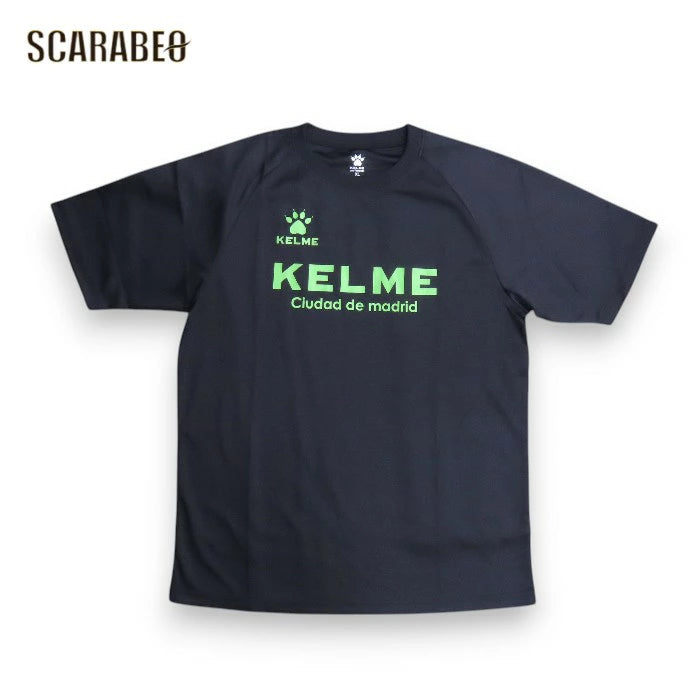 KELME ケルメ プラクティスTシャツ 半袖 メンズ レディース サッカー フットサル トレーニングウェア 吸汗速乾 ブラック グレー kz2510s