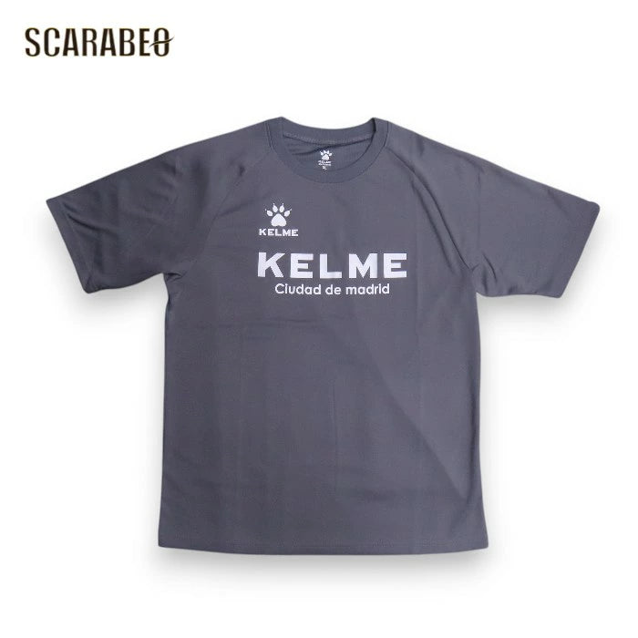 KELME ケルメ プラクティスTシャツ 半袖 メンズ レディース サッカー フットサル トレーニングウェア 吸汗速乾 ブラック グレー kz2510s