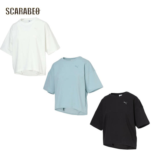 PUMA プーマ レディース 半袖 Tシャツ ESS ELEVATED クール コクーン SS Tシャツ 693770 接触冷感 吸汗速乾 リラックスフィット スポーツウェア 2026SS