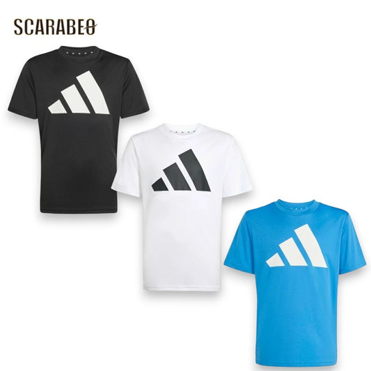 adidas アディダス ジュニア 半袖Tシャツ ビッグロゴ CQ065 KB6809 KB6806 KB6805 キッズ トレーニングウェア CLIMACOOL 吸汗速乾 メッシュ 2026SS cq065