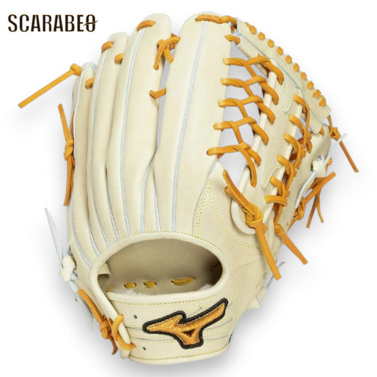 ミズノプロ 硬式 外野手用 グローブ 限定モデル サイズ18N 1AJGH34207 日本製 高校野球対応 大型 捕球力 耐久性 Droll構造 ブロンド×コルク 1ajgh34207-8049