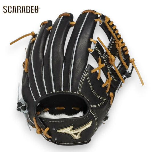 ミズノ グローバルエリート 軟式 グローブ プロフェッショナルセレクション 坂本型 サイズ9 内野手用 ブラック×コルク 軟式グラブ 1ajgr34203-0949