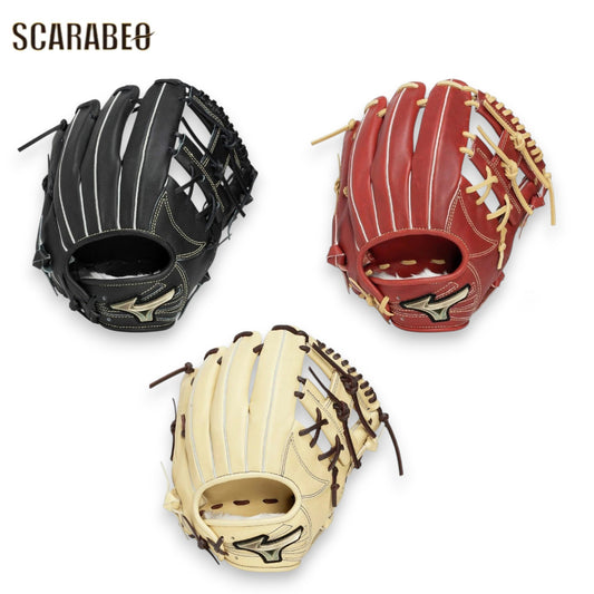 ミズノ グローバルエリート 軟式 グローブ SELECT 内野手用 サイズ9 ブラック ローズブラウン ブロンド 一般用 軟式グラブ 1ajgr34403