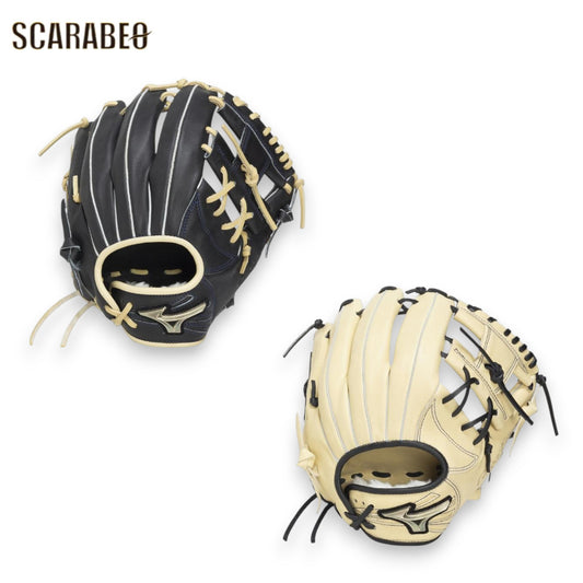 ミズノ グローバルエリート ソフトボール グローブ SELECT 内野手用 サイズ9 ブラック×ブロンド ブロンド×ブラック ソフトボールグラブ 1ajgs34413