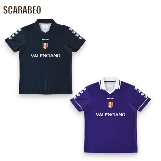 ケルメ VALENCIANO GALA SOCCER SHIRT 半袖シャツ メンズ サッカー フットサル ウェア 襟付き トレーニングシャツ ストレッチ 速乾 バレンシアーノ kv23s904