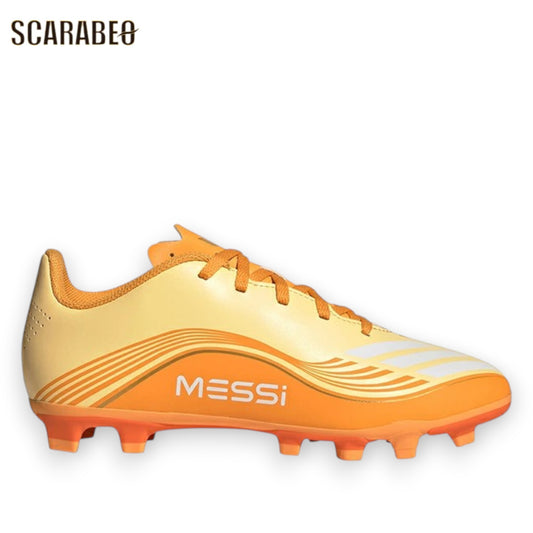 アディダス サッカースパイク ジュニア F50 MESSI CLUB FxG J JQ0951 オレンジ  土 人工芝 天然芝対応 リオネル・メッシ モデル キッズ jq0951