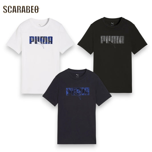 PUMA プーマ ジュニア 半袖 Tシャツ ESS LOGO LAB ストーリー 2 694254 キッズ トレーニングウェア ランニング スポーツ 子供用 140 150 160 吸汗 通学 694254