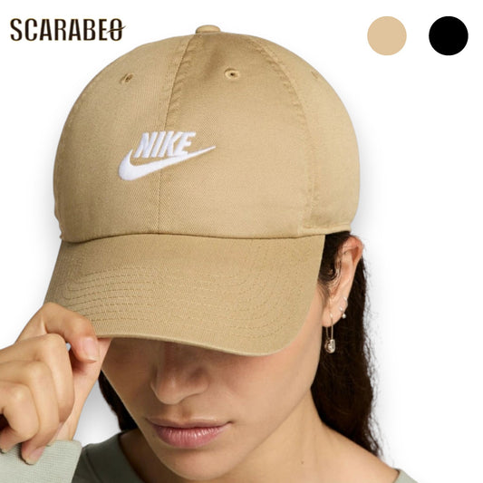 Nike ナイキ キャップ メンズ レディース クラブ CB FUT WSH L 帽子 コットンキャップ ローキャップ カジュアル スポーツ サイズ調整 ブラック ベージュ fb5368