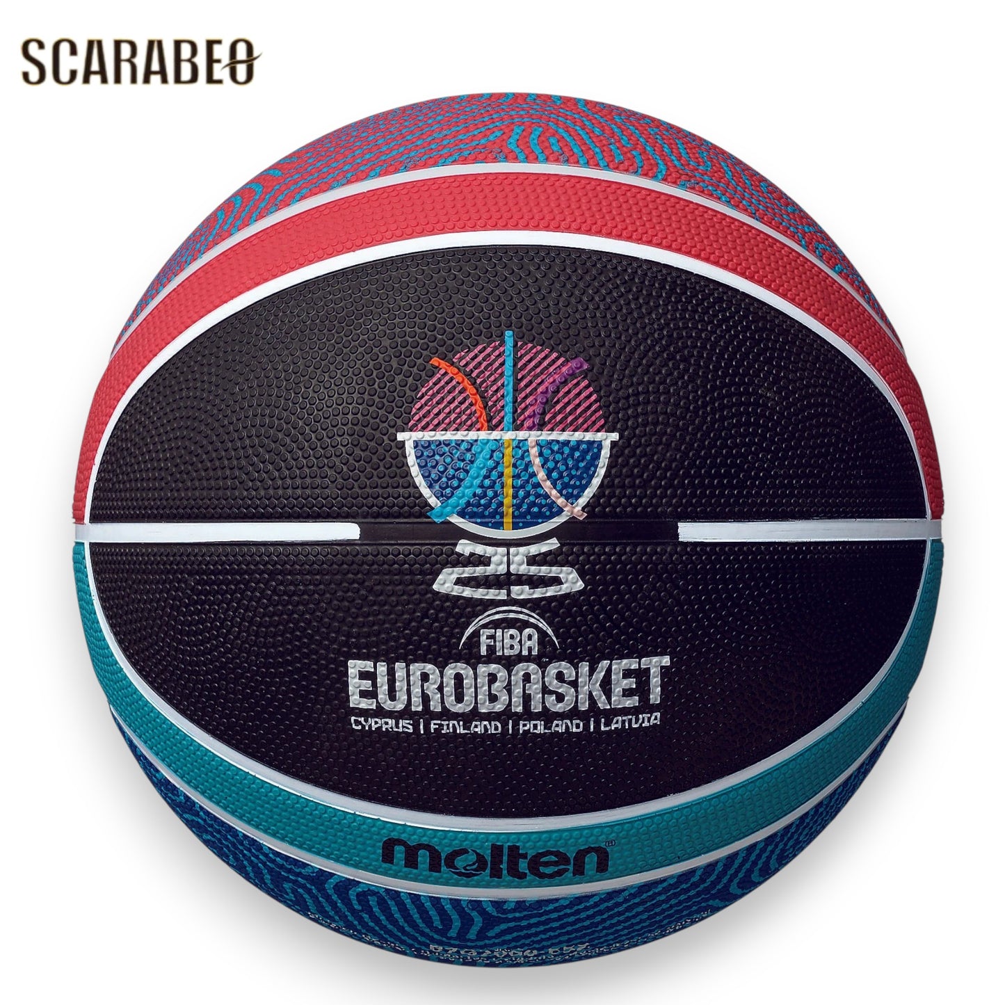 モルテン BG2000 EuroBasket 2025 バスケットボール 7号球 公式試合球レプリカ FIBA 限定デザイン ゴムボール 屋外 練習用 中学生 高校生 一般 b7g2000-e5z7