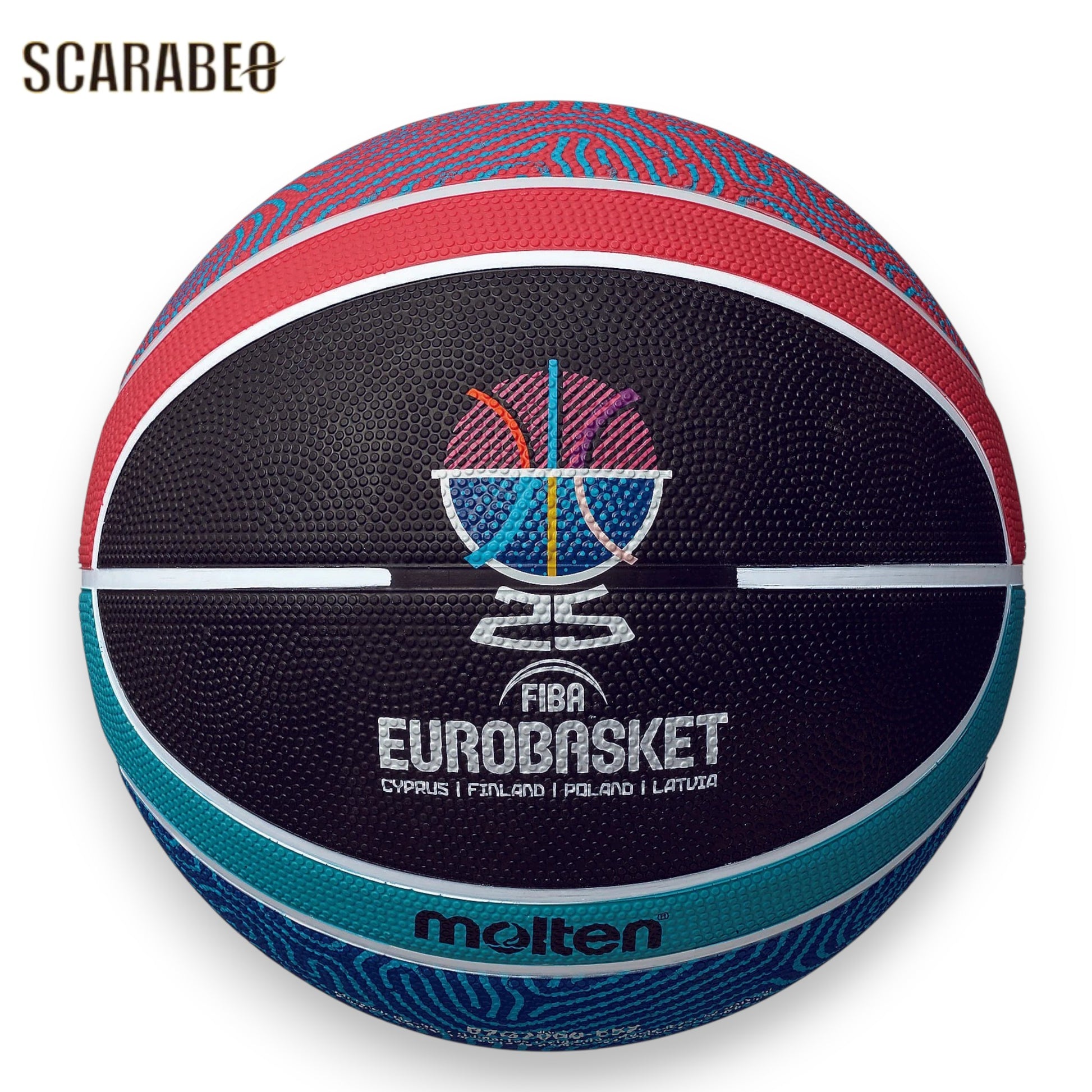 モルテン BG2000 EuroBasket 2025 バスケットボール 7号球 公式試合球レプリカ FIBA 限定デザイン ゴムボール 屋外 練習用 中学生 高校生 一般 b7g2000-e5z7