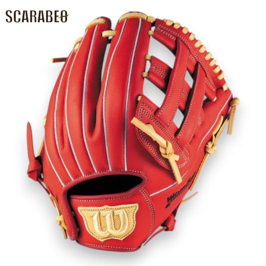 Wilson ウイルソン ソフトボール グラブ Bear DUAL L レッド デュアル 小指2本入れ対応 親指パッド グローブ ソフトボール用 即使用可能 初心者向け wbw104515