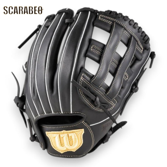 Wilson ウイルソン ソフトボール用 グラブ Bear DUAL L ブラック デュアル 小指2本入れ対応 親指パッド 即使用可能 初心者 中級者 グローブ wbw104519