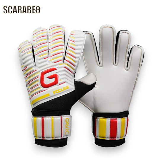 GAVIC ガビック フォーカス6 GKグローブ ジュニア キーパーグローブ サッカー ゴールキーパー 手袋 子供用 初心者向け 練習用 試合用 WHITE PRED gc3218